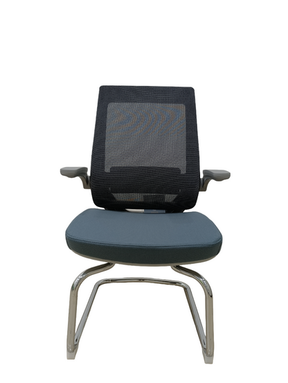 Silla Bari trineo gris, silla de base tipo trineo