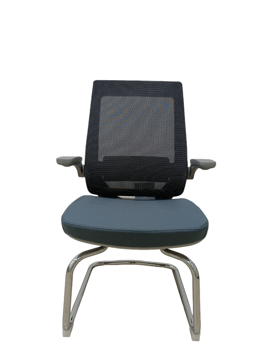 Silla Bari trineo gris, silla de base tipo trineo