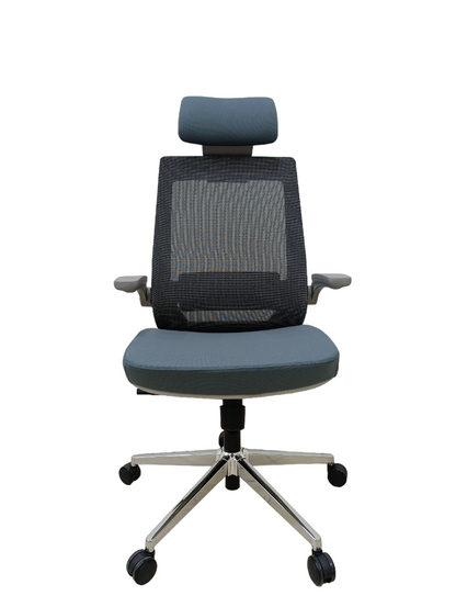 Silla Bari alta gris, silla alta para mostrador