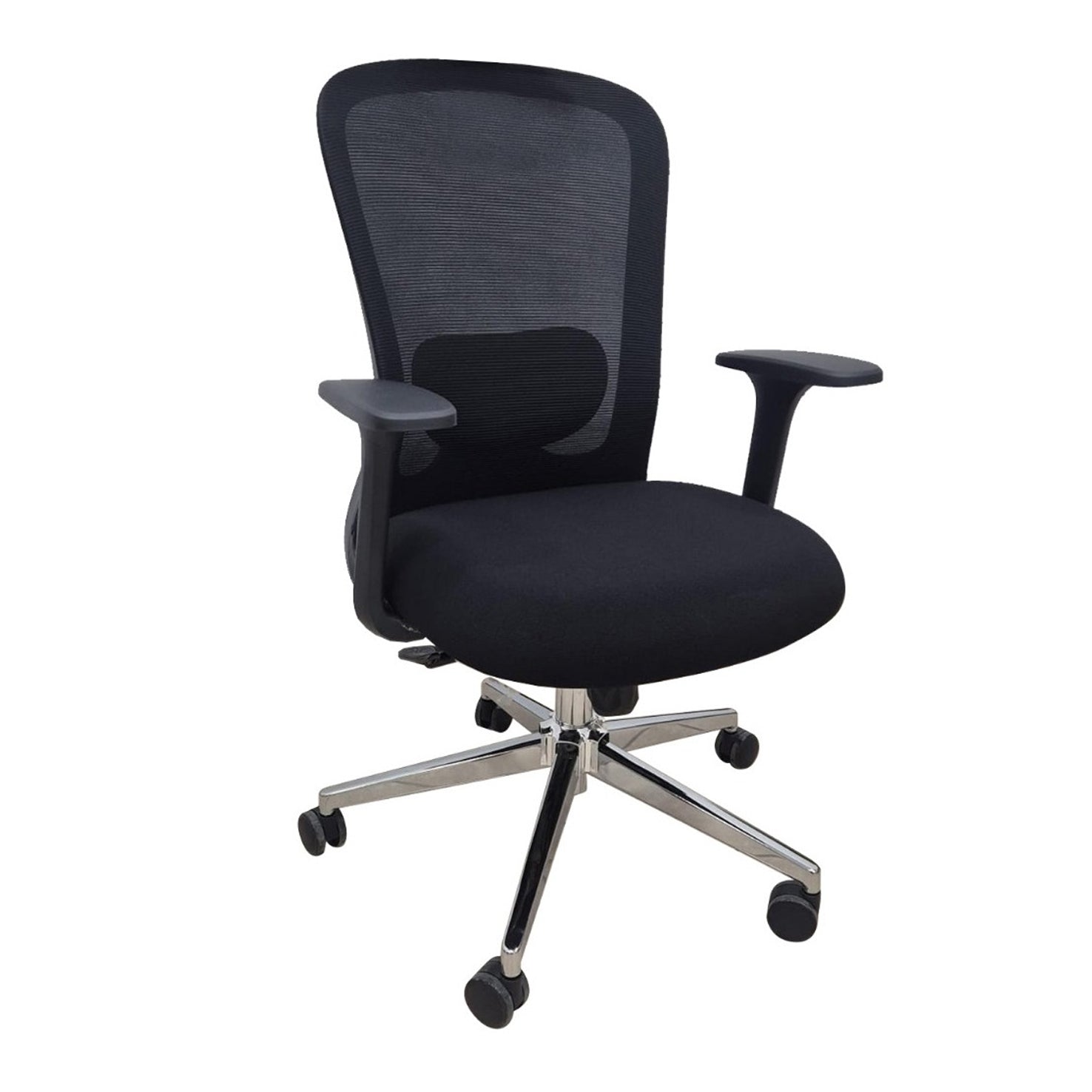 Silla Monet de respaldo medio negra, silla operativa de oficina