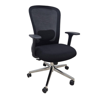 Silla Monet de respaldo medio negra, silla operativa de oficina
