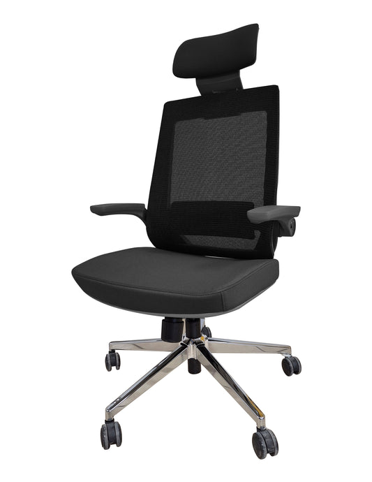 Silla Bari alta negra, silla alta para mostrador