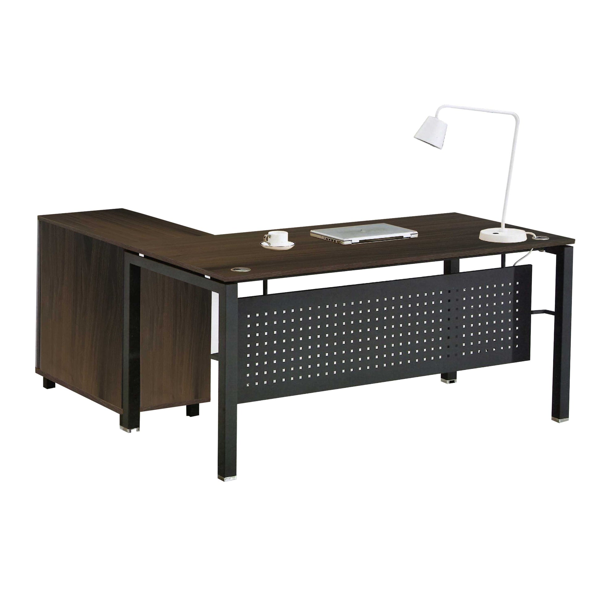 Escritorio Oporto acabado walnut para oficina